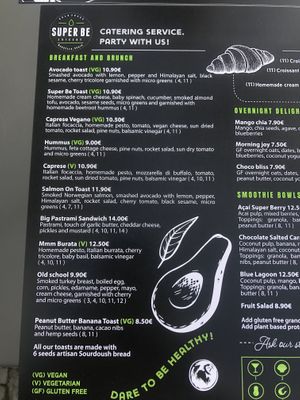 New Menu  at Super Be Juicery in Marbella