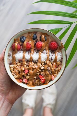 Chocolate Salted Caramel bowl at Super Be Juicery in Marbella