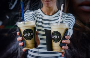 Iced coffee  at Super Be Juicery in Marbella
