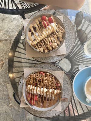 salted caramel acai bowl  at Super Be Juicery in Marbella