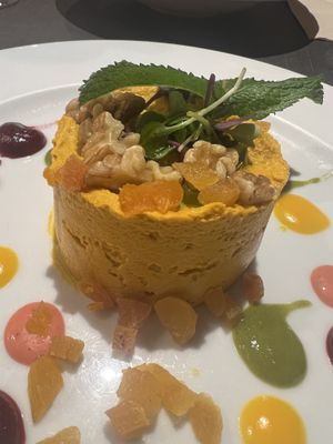 Carrot paté  at Tedone in San Sebastian