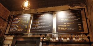 Menu at Kiiro Burger in Berlin