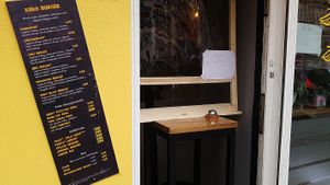 Entrance of location. Currently, orders can be made only at the store front at Kiiro Burger in Berlin