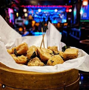 Popcorn "chicken" (made from mushrooms) at Dragon Gate in Oakland