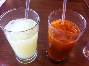 lemonade and thai tea at Mint Leaf Vietnamese in Alameda