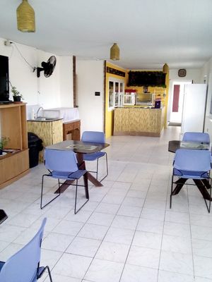 Indoor seating  at Bodykure in Port Antonio
