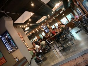 indoor seating  at Black Sheep in Charleston