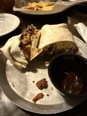 Tofu burrito. No tofu  at Black Sheep in Charleston