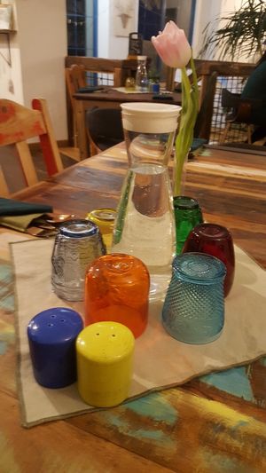 Colourful details and free water at Burina in Liptovsky Mikulas