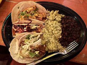 Tempura avocado and two other tofu options at Taco Boy in Summerville