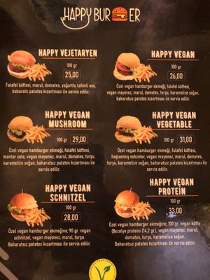 Vegan Options at Happy Burger in Istanbul