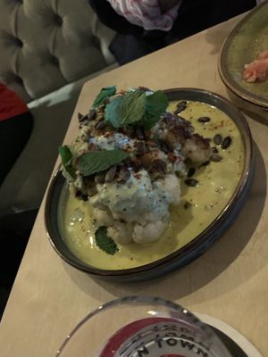 Roasted cauliflower  at Hafla Hafla in Liverpool
