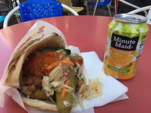 Pita felafel aubergine -- delicious at Sonny in Amsterdam