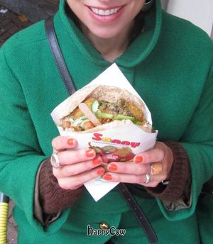 A falafel ready to be devoured. at Sonny in Amsterdam