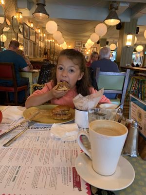 Very hungry! 😄 🍔  Delicious soy latte ☕️!   at Lounges - Piero Lounge in Nuneaton