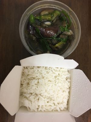 spicy eggplant $10 at Thai BBQ in Murrieta