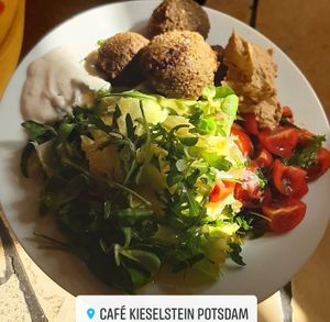 vegan gnocchi at Bio-Cafe Kieselstein in Potsdam