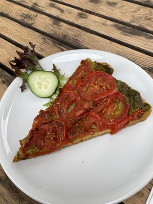 Vegan Quiche   at Bio-Cafe Kieselstein in Potsdam