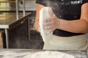 Dough Prepared with fresh Vegan Ingredients  at Skaha Pizza in Penticton
