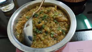 Eggplant curry at Sher E Punjab in Banos De Agua Santa