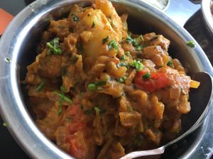 Aloo Gobi at Sher E Punjab in Banos De Agua Santa