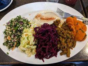 Salad platter at Fat Camel Cafe in Whangarei