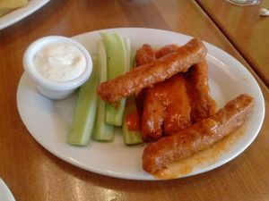 Buffalo wings at Veggie Grill in West Hollywood