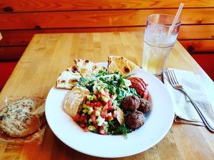 Mediterranean Supergreens Salad at Veggie Grill in West Hollywood