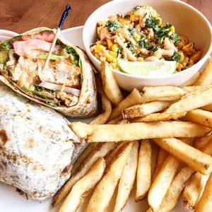 Santa Fe Chickun wrap at Veggie Grill in West Hollywood