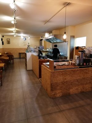 The interior with chocolate milk bar (vegan is coming!) at Oasian in Ghent