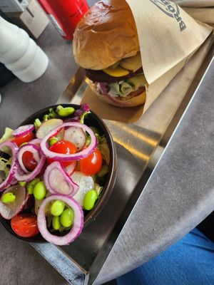 A farsan with the summer salad (lunch menu for 149kr) at Brödernas in Stockholm