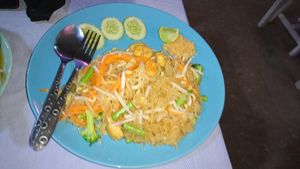 Big Portion of Pad Thai - very tasty!  at Jimmy's Fried Chicken in Koh Lanta