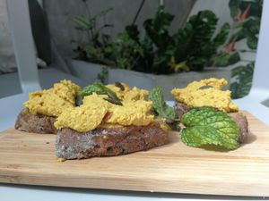 Golden Hummus at Seeds & Sunshine in Bangkok