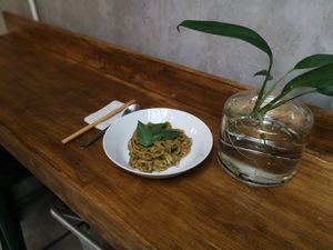 Spaghetti with Homemade Tomato Sauce at Seeds & Sunshine in Bangkok