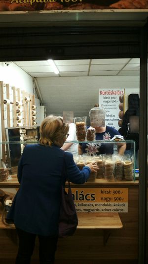 Kürtős shop front at  Kürtös in Budapest