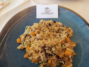 Risotto con zucca e radicchio tardivo 🍚 at Alla Bella Napoli in Belluno