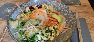 Vegane Bowl mit Gyozas at ALEX in Rostock