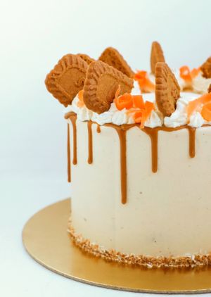 Carrot biscoff coconut celebration cake at Chez Malachy - Preorder only in Brussels
