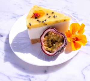 Passionfruit cheezecake at Chez Malachy - Preorder only in Brussels