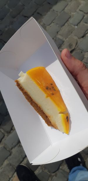 Mango cheesecake at Chez Malachy - Preorder only in Brussels