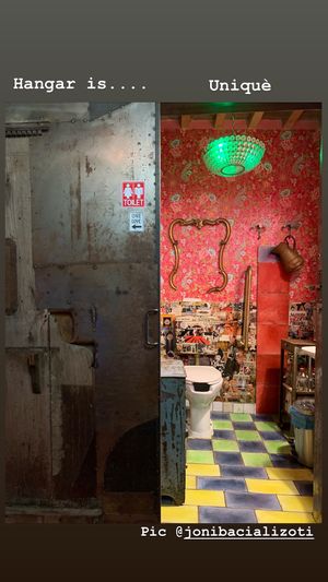 The bathroom at Hangar in Florence