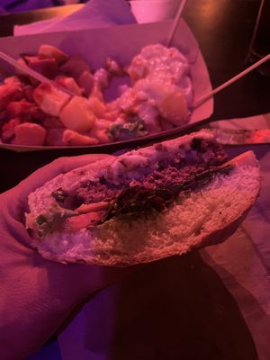 Burguer vegana de heura  at La Fabrica de Hielo in Valencia