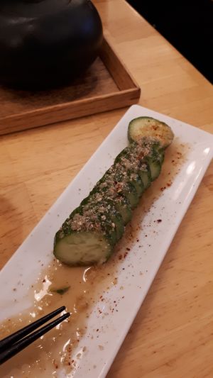 Japanese cucumber salad  at Ippudo - Louvre in Paris
