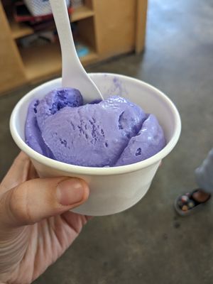 Ube ice cream at Dasher & Crank in Miami
