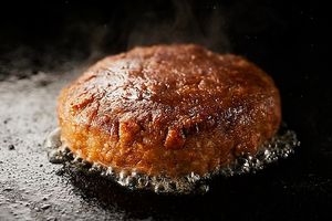 Sizzling Vegan Panic Patty at Panic Burger in Fukuoka