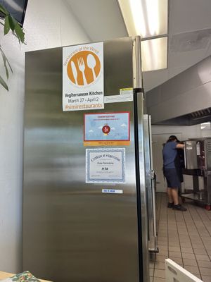 PETA certified   at Vegiterranean Kitchen in Moorpark