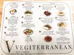 Menu at Vegiterranean Kitchen in Moorpark