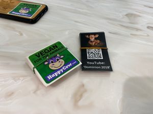 Promoting our community at Vegan Cafe By Love in Tokyo