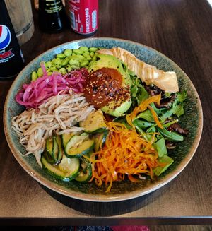 vegan bibimbap at Shinto in Alvsjo