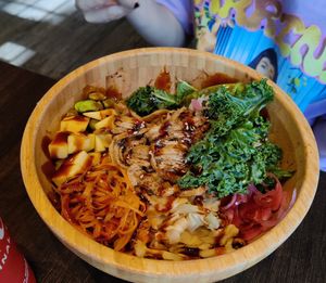 vegan poké bowl at Shinto in Alvsjo